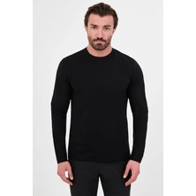 Centilmen Düz Slim Fit Yüksek Bisiklet Yaka Pamuk Uzun Kollu Erkek Sweat 36900