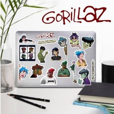 Universal Gorillaz Macbook Notebook Tablet Telefon Ajanda Laptop Defter Sticker Seti