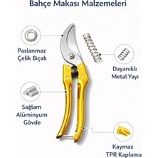 Universal Profesyonel Bahçe Budama Makası Paslanmaz Çelik Keskin Bıçak Ergonomik Kaymaz Sap Dayanıklı Dal Bitki Çiçek Kesme Makası,bahçe Budama Makası Paslanmaz Çelik Keskin Bıçak (SARI-789)