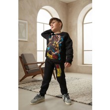 Jeliboom Kids Wear Erkek Çocuk Dragon Ball Baskılı Sweatshirt Eşofman Takımı