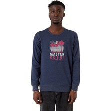 Odea Tshirthane Dragon Ball Z Anime Master Roshi Ho!! Indigo Erkek 2ip Sweatshirt P24158S4937, L