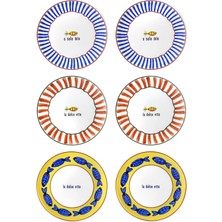 Odea The Mia Fish Pasta Tabağı 6lı Set 19 cm