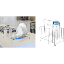 Odea Bosphorus Homi Tabak ve Bardak Kurutmalık Bulaşıklık Birarada Set 2 Parça