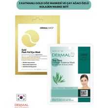 Odea Dermal 3 Katmanlı Gold Göz Maskesi ve Çay Ağacı Özlü Kolajen Maske Seti 2 Adet