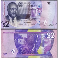 Emir Koleksiyon Coin & Paper Collection Belize 2025 Yılı 2 Dolar Yabancı Kağıt Para Çil Unc Koleksiyon Para