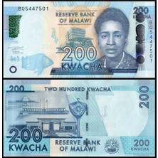Emir Koleksiyon Coin & Paper Collection Malawi 2022 Yılı 200 Kwacha Kağıt Para Çil Unc Koleksiyon Para