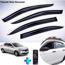 Caraks Renault Clio Symbol Krom Cam Rüzgarlığı Abs Nikelajlı Krom Mügen Cam Rüzgarlığı 1999-2008 Arası 4 Parça + Ebrayn 150 ml Koku