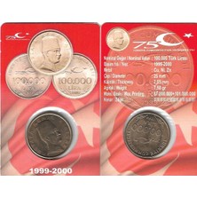 Emir Koleksiyon Coin & Paper Collection 1999 Yılı Türkiye Cumhuriyeti 100.000 Türk Lirası Özel Kitinde