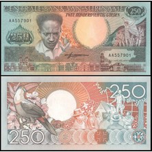 Emir Koleksiyon Coin & Paper Collection Suriname 1988 Yılı 250 Gulden Kağıt Para Çil Unc Koleksiyon Para