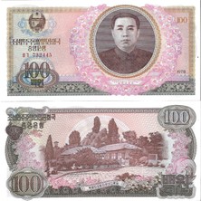 Emir Koleksiyon Coin & Paper Collection Kuzey Kore 1978 Yılı 100 Won Yabancı Kağıt Para Çil Unc Koleksiyon Para