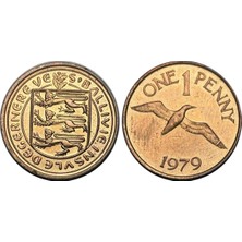 Emir Koleksiyon Coin & Paper Collection Guernsey 1 Penny Koleksiyon Para Çil Unc Az Çıkar