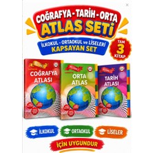 Yurt Kitap Yayın Coğrafya - Orta Atlas - Tarih Atlas 3 Kitap Seti -Ilkokul- Ortaokul-Lise Uygun