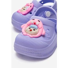 Mix Giftz Lila Anatomik Comfort Günlük Sahil Plaj Havuz Işıklı Çocuk Terlik & Sandalet