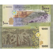 Emir Koleksiyon Coin & Paper Collection Suriye 2013 Yılı 1000 Pound Yabancı Kağıt Para Çil Unc Koleksiyon Para