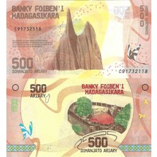 Emir Koleksiyon Coin & Paper Collection Madagaskar 500 Ariary Yabancı Kağıt Para Çil Unc Koleksiyon Para