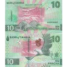Emir Koleksiyon Coin & Paper Collection Zambiya 2024 Yılı 10 Kwacha Yabancı Kağıt Para Çil Unc Koleksiyon Para