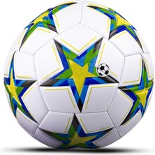 Odea Hsport Uefa Şampiyonlar Ligi Futbol Topu Halı Saha ve Beton Zemine Uygun Dikişli Maç ve Idman Topu No:5 (Pompa Hediyeli) (Sarı)