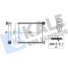 Odea Kale Kalorifer Radyatörü Brazing 26MM Peugeot 508 I, 508 Sw I Kal 355220