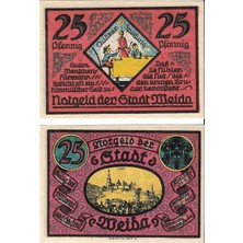 Emir Koleksiyon Coin & Paper Collection Almanya 25 Pfenning Notgeld Yabancı Kağıt Para Çil Unc Koleksiyon Para