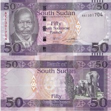 Emir Koleksiyon Coin & Paper Collection Güney Sudan 2019 Yılı 50 Pound Yabancı Kağıt Para Çil Unc Koleksiyon Para