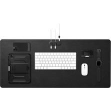 Universal Regnum Büyük Boy 90X40CM Mouse Pad Vegan Deri + Kablo Düzenleyici LD302M Black - APP05267