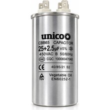 Universal CBB65 25+2.5 Μf 450V Klima Kondansatörü-Kapositör