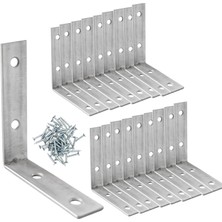 Odea (25 Adet) Metal Köşebent 65X65X15 mm Ince L Demiri Gönye Mobilya Duvar Sabitleme Bağlantı Aparatı