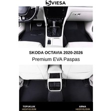 Sviesa Skoda Octavia 2020-2026 Uyumlu Araç Paspas Havuzlu Taban Su Geçirmez Kokusuz Özel Üretim 3D Premium Oto Paspas