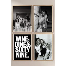 Taranist Poster - Sex And He City Carrie Kate Moss Set 4 Adet