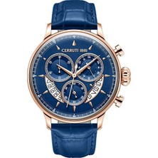 Cerruti 1881 CIWGC0110201 Quartz Deri Lacivert 45 mm Erkek Kol Saati