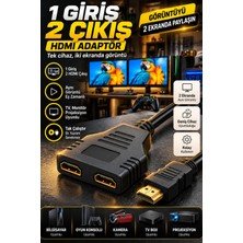 2 Port HDMI Splitter Switch Çoklayıcı / 4K 3D Y Splitter Kablo / Çoklu Ekran Full Hd 1080P Kablo