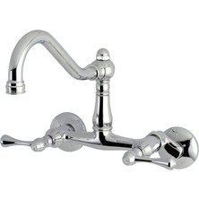 Odea Kingston Brass KS3221BL Vintage Mutfak Bataryası, 8-1/2 "borulu Erişim, Parlak Krom