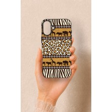 Vip Case iPhone 16 Plus Uyumlu Afrika Safari Desenli Silikon Kılıf