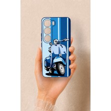 Vip Case Vivo V40 Lite 5g Uyumlu Mavi Scooter Desenli Silikon Kılıf