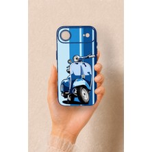 Vip Case iPhone 17 Air Uyumlu Mavi Scooter Desenli Silikon Kılıf