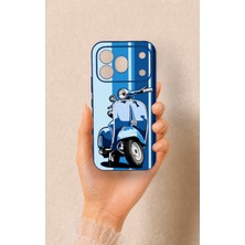 Vip Case Honor 600 Pro Uyumlu Mavi Scooter Desenli Silikon Kılıf
