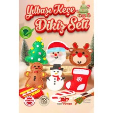Self Power Yılbaşı Için 8 Adet Eğitici Dikiş Kiti Ip Iğne Elyaf Dahil Eğitici Kit