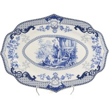 Mikasa Moor Blue Garden Tekli Oval Servis Tabağı 22X30CM