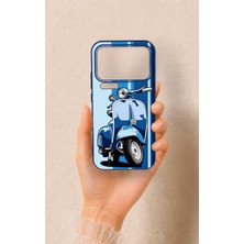 Vip Case Mi 17 Pro Max Uyumlu Mavi Scooter Desenli Silikon Kılıf