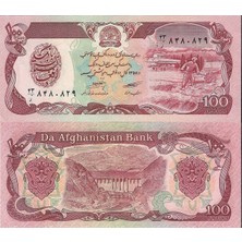 Emir Koleksiyon Coin & Paper Collection Afganistan 1979 Yılı 100 Afghanis Yabancı Kağıt Para Çil Unc Koleksiyon Para