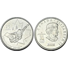 Emir Koleksiyon Coin & Paper Collection Kanada 2010 Yılı Kış Olimpiyat Oyunları Vancouver Snowboard 25 Cent Koleksiyon Para