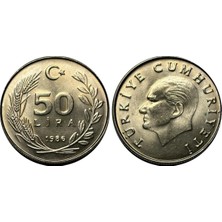 Emir Koleksiyon Coin & Paper Collection Türkiye 1986 Yılı 50 Lira Çil Unc Koleksiyon Para