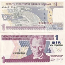 Emir Koleksiyon Coin & Paper Collection Türkiye 8.emisyon 1 Ytl Seri A26 Yerli Kağıt Para Çil Unc Koleksiyon Para