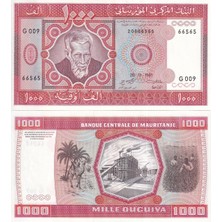 Emir Koleksiyon Coin & Paper Collection Moritanya 1981 Yılı 1000 Ouguıya Yabancı Kağıt Para Çil Unc Koleksiyon Para