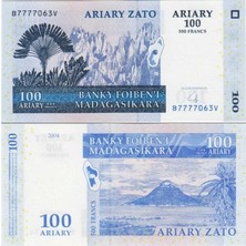 Emir Koleksiyon Coin & Paper Collection Madagaskar 100 Ariary 2004 Çil Kondisyon.