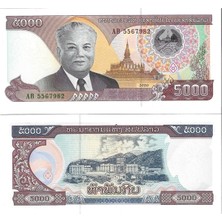 Emir Koleksiyon Coin & Paper Collection Laos 2003 Yılı 5000 Kip Yabancı Kağıt Para Çil Unc Koleksiyon Para