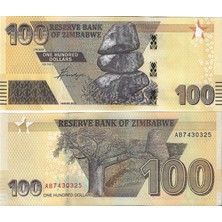 Emir Koleksiyon Coin & Paper Collection Zimbabwe 2020 Yılı 100 Dolar Yabancı Kağıt Para Çil Unc Koleksiyon Para