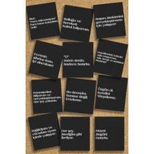 Taranist Manifest Kartı Afirmasyon Kartı Günlük Tekrar Olumlama Vizyon Pano Kartı 12 Adet 11X11 cm Karpostal