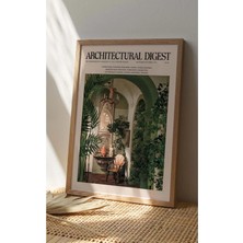 Taranist Kağıt Poster Architectural Digest 1974 Mimari Dergi Bohem Botanik Dekorasyon Oda 30X42 cm