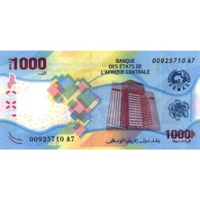 Emir Koleksiyon Coin & Paper Collection Merkezi Afrika 2020 Yılı 1000 Francs Çil " Hibrit Para " Unc Koleksiyon Para